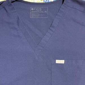 Figs  Deep Blue V-Neck Shirt